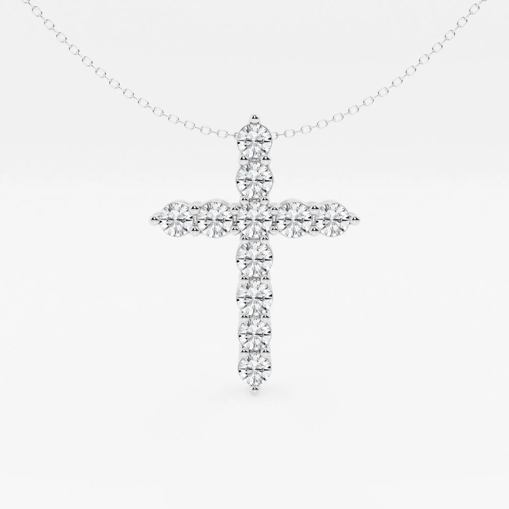 Seraphina Round Lab Grown Diamond Cross Pendant