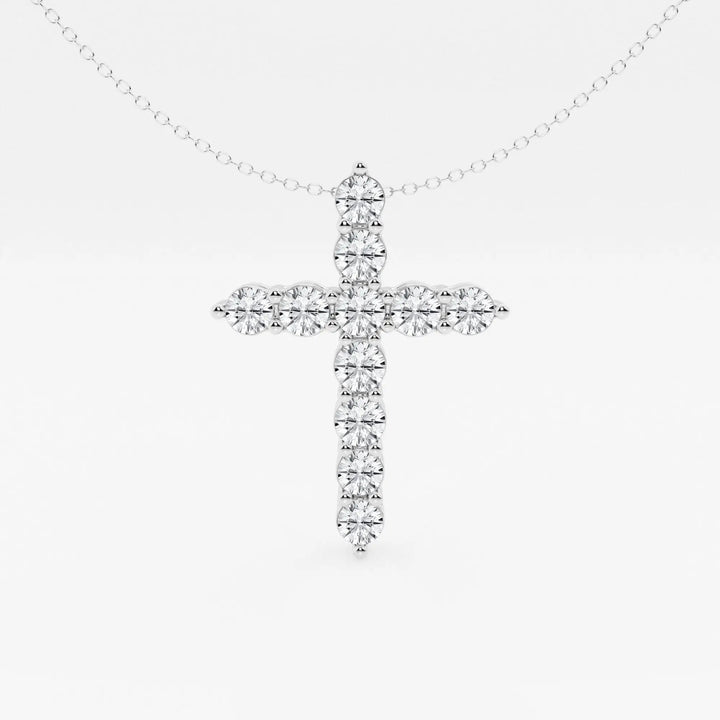 Seraphina Round Lab Grown Diamond Cross Pendant