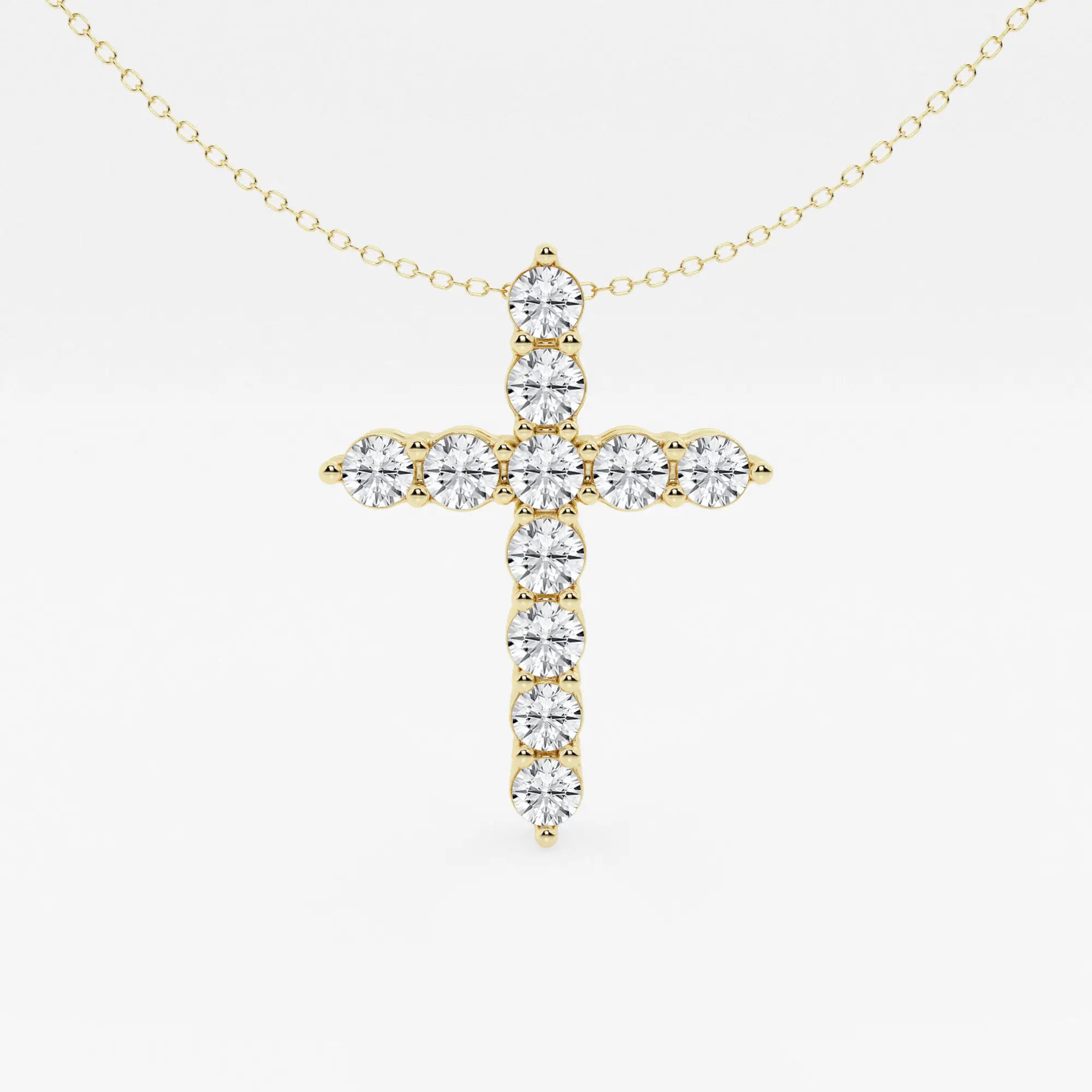 Seraphina Round Lab Grown Diamond Cross Pendant