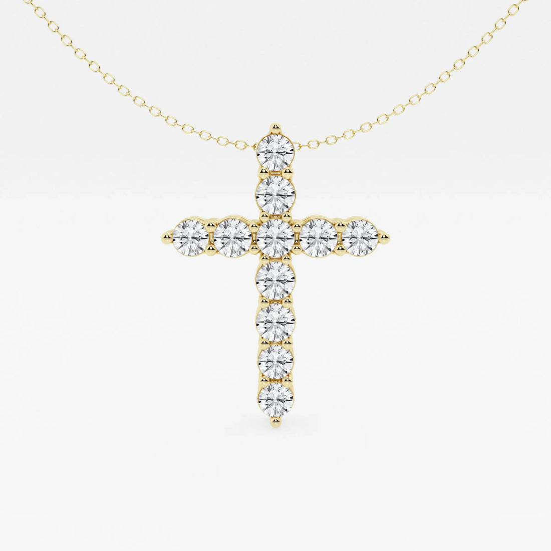 Seraphina Round Lab Grown Diamond Cross Pendant