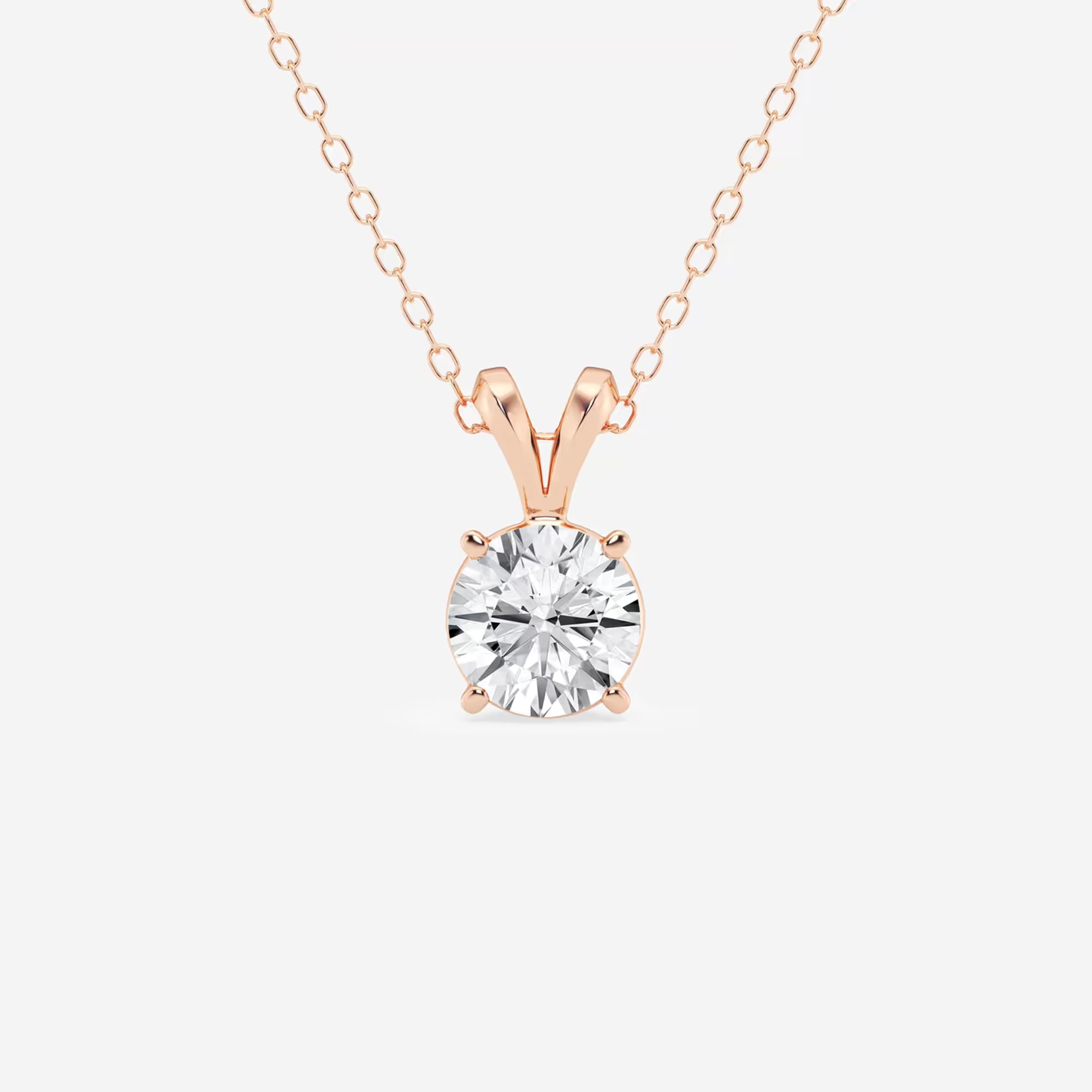 Aurelia Round Lab Grown Diamond Split Bail Solitaire Pendant