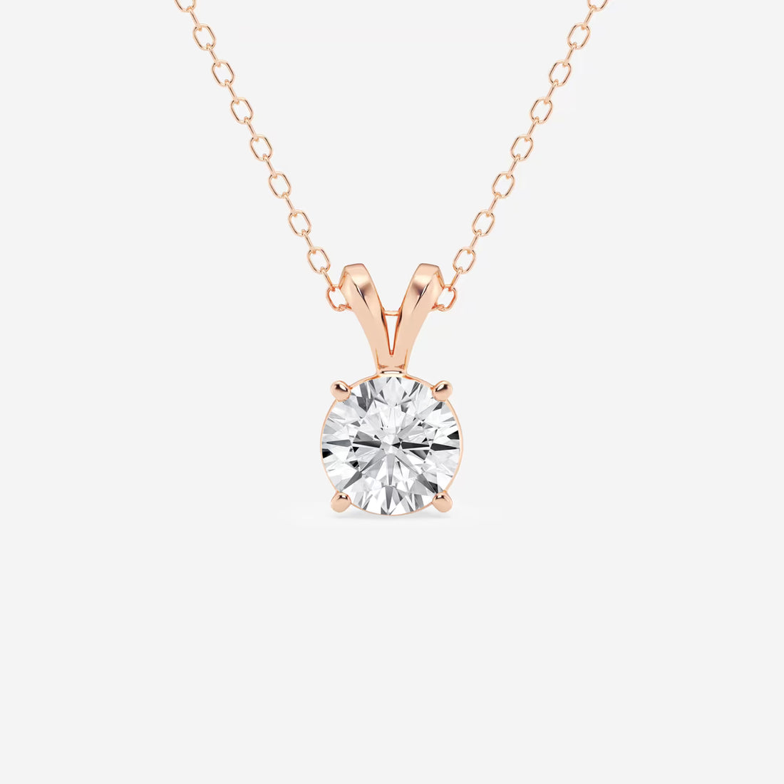 Aurelia Round Lab Grown Diamond Split Bail Solitaire Pendant