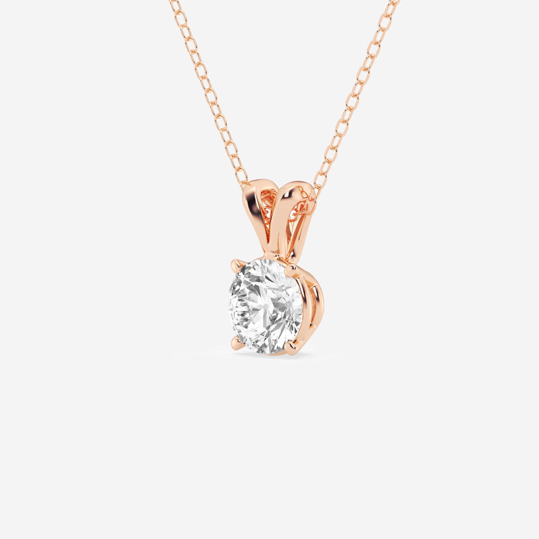 Aurelia Round Lab Grown Diamond Split Bail Solitaire Pendant