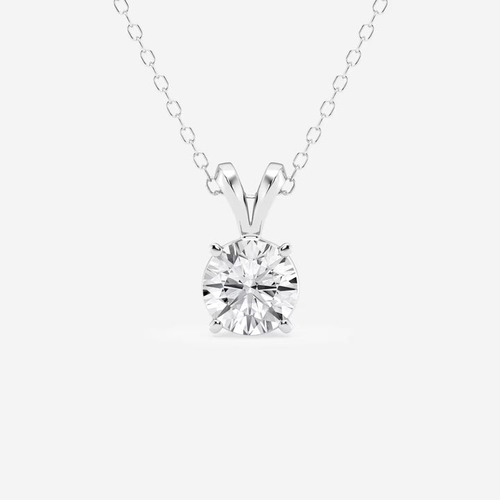 Aurelia Round Lab Grown Diamond Split Bail Solitaire Pendant