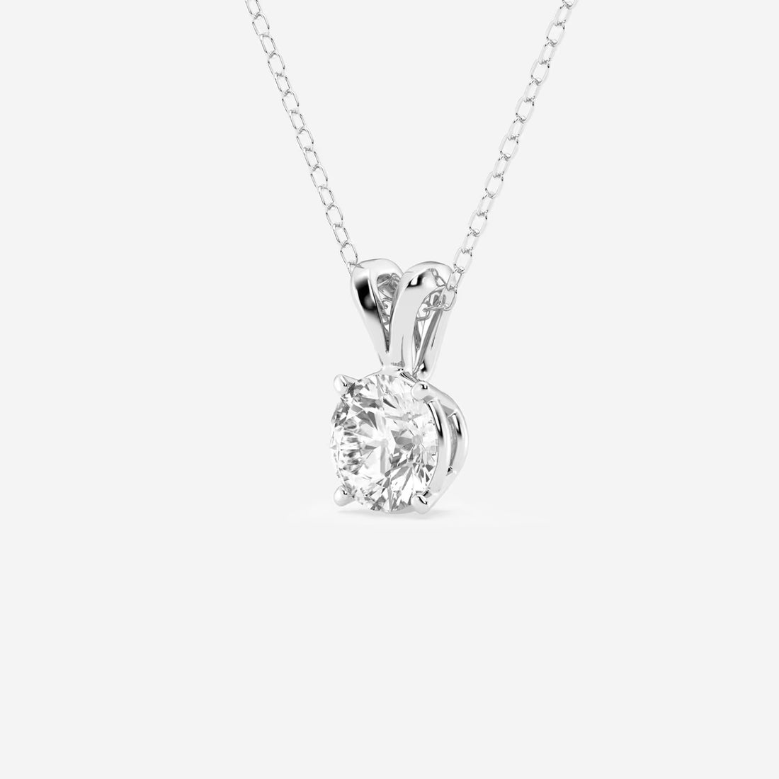 Aurelia Round Lab Grown Diamond Split Bail Solitaire Pendant