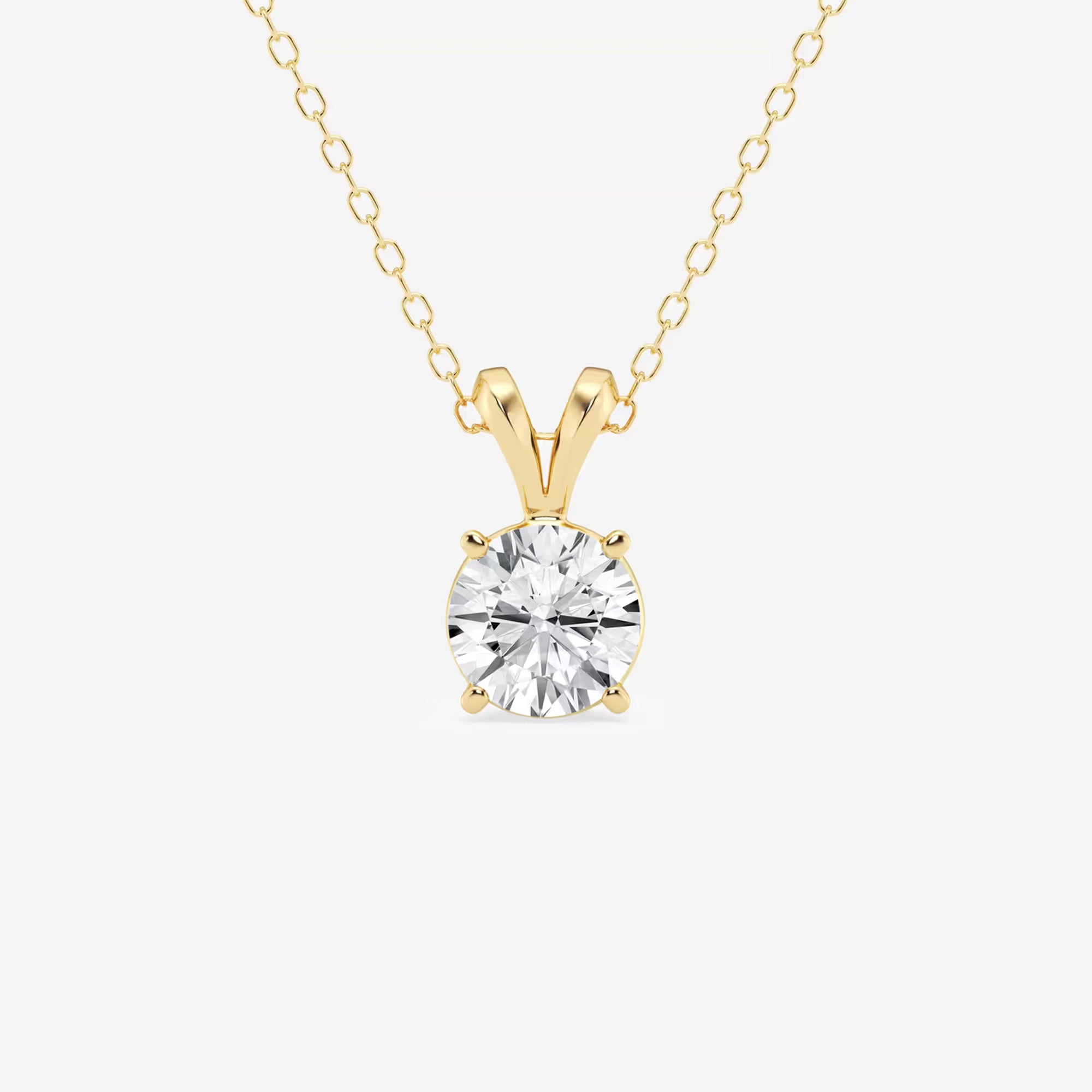 Aurelia Round Lab Grown Diamond Split Bail Solitaire Pendant