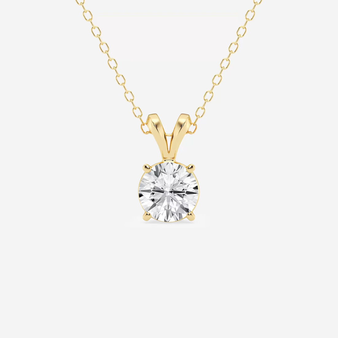 Aurelia Round Lab Grown Diamond Split Bail Solitaire Pendant