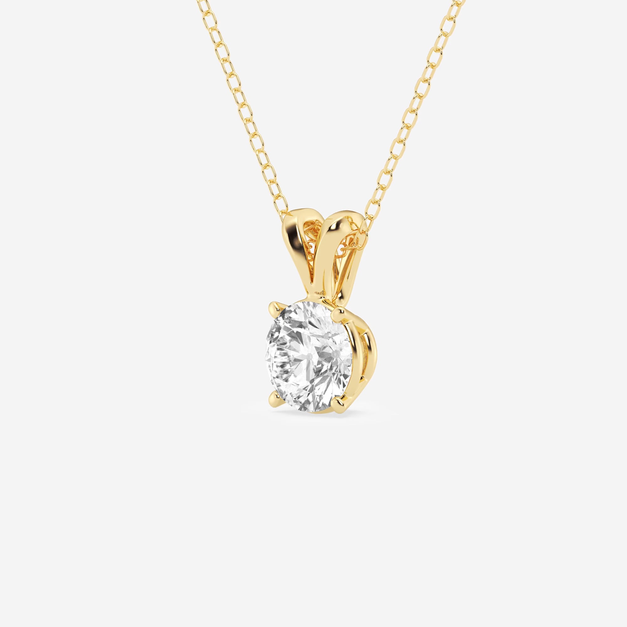 Aurelia Round Lab Grown Diamond Split Bail Solitaire Pendant