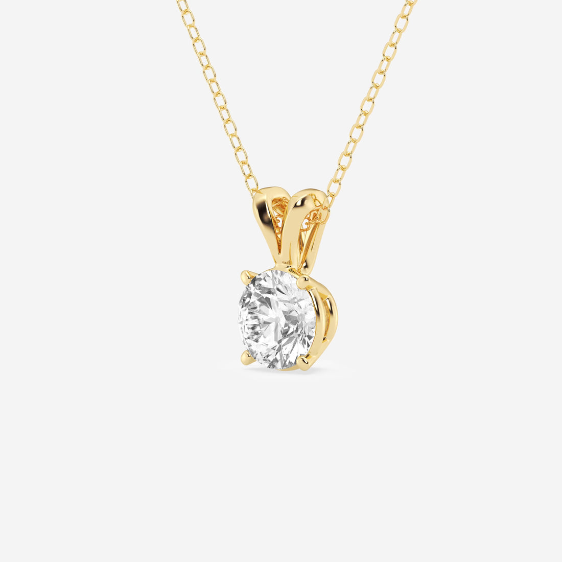Aurelia Round Lab Grown Diamond Split Bail Solitaire Pendant