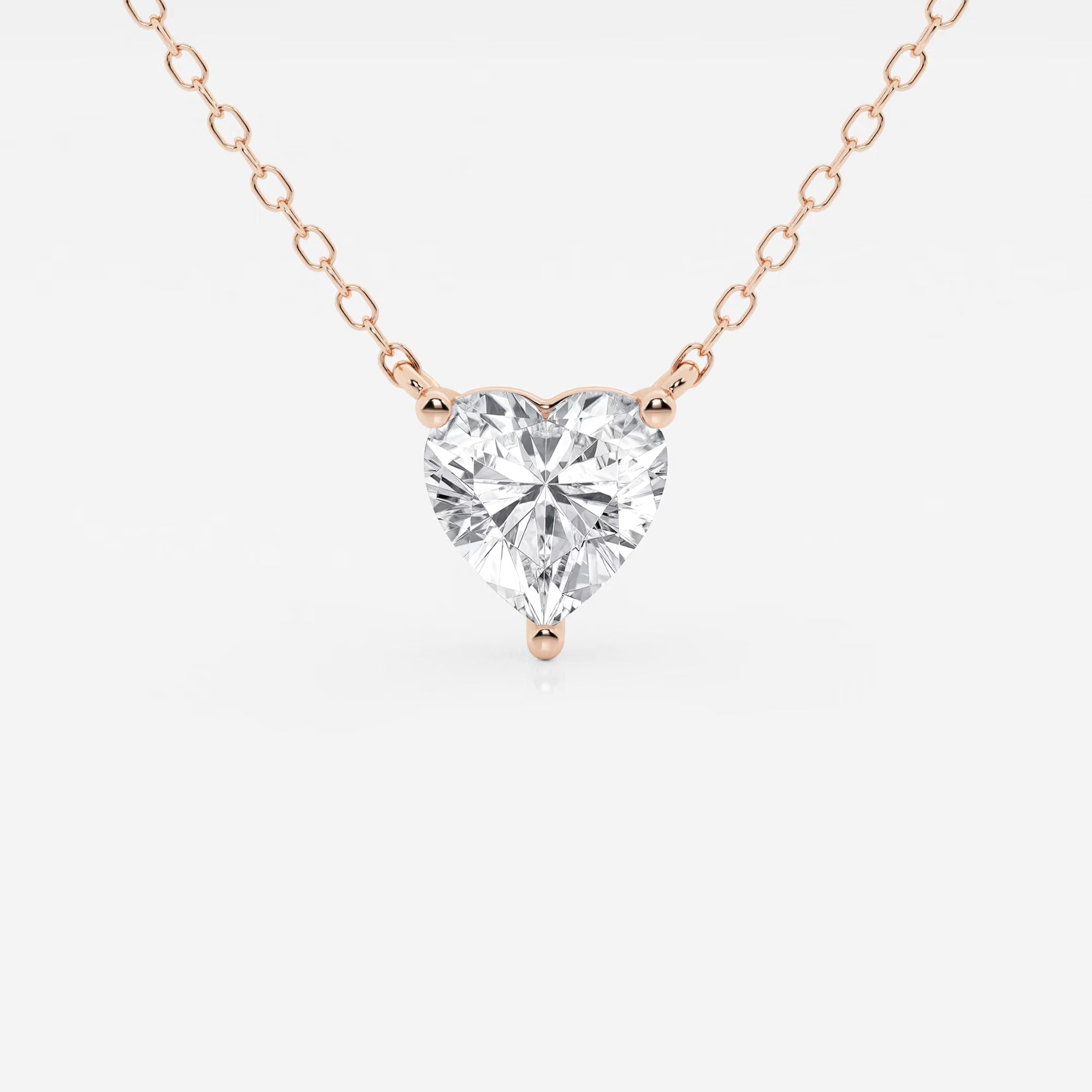 Amora Heart Lab Grown Diamond Solitaire Pendant