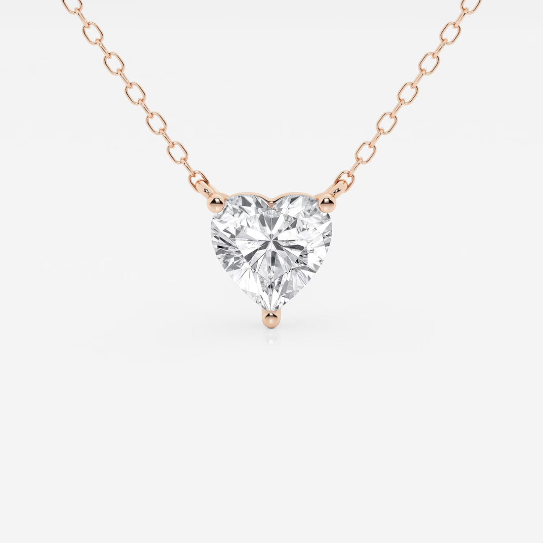 Amora Heart Lab Grown Diamond Solitaire Pendant