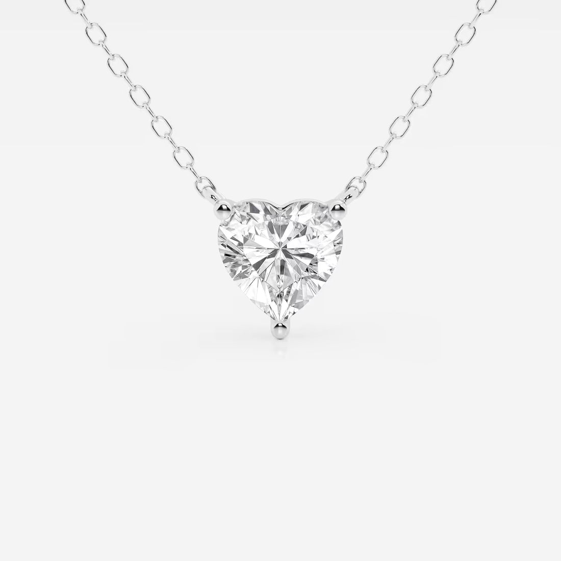Amora Heart Lab Grown Diamond Solitaire Pendant
