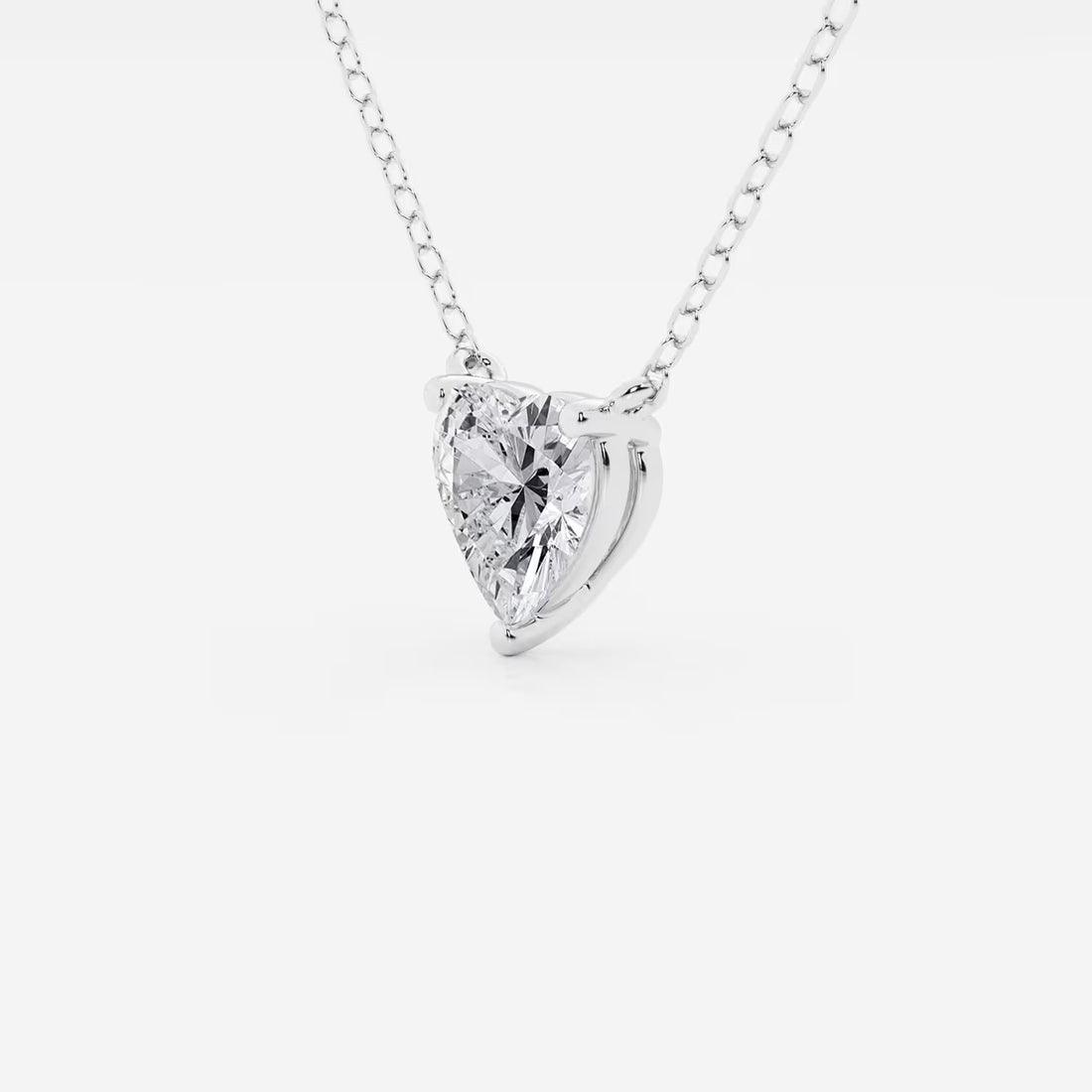 Amora Heart Lab Grown Diamond Solitaire Pendant