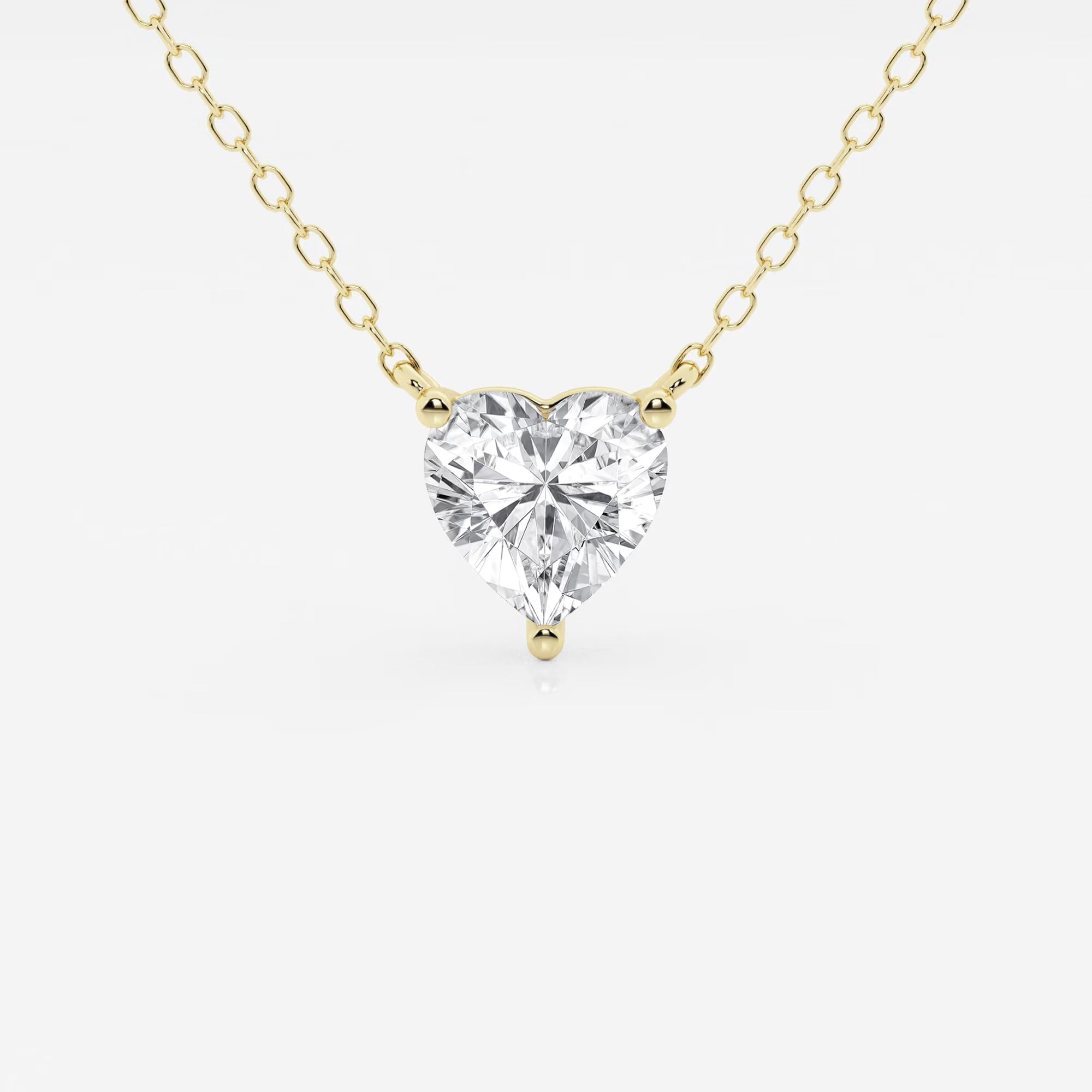 Amora Heart Lab Grown Diamond Solitaire Pendant