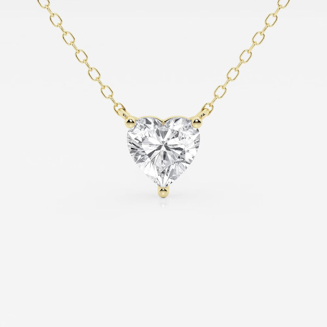 Amora Heart Lab Grown Diamond Solitaire Pendant