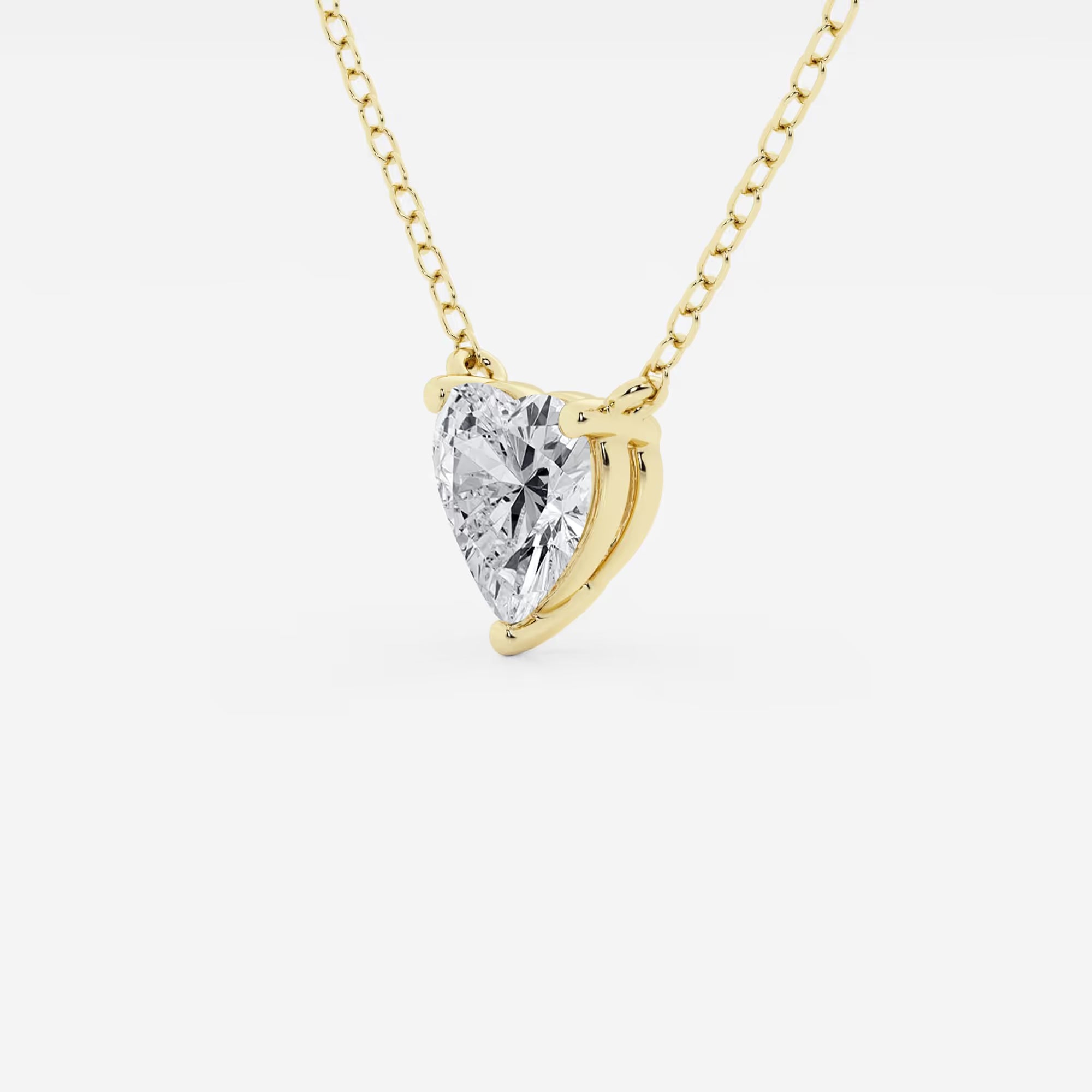 Amora Heart Lab Grown Diamond Solitaire Pendant