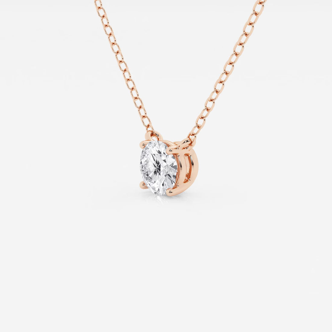 Celeste Round Lab Grown Diamond Solitaire Pendant