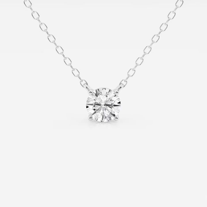 Celeste Round Lab Grown Diamond Solitaire Pendant
