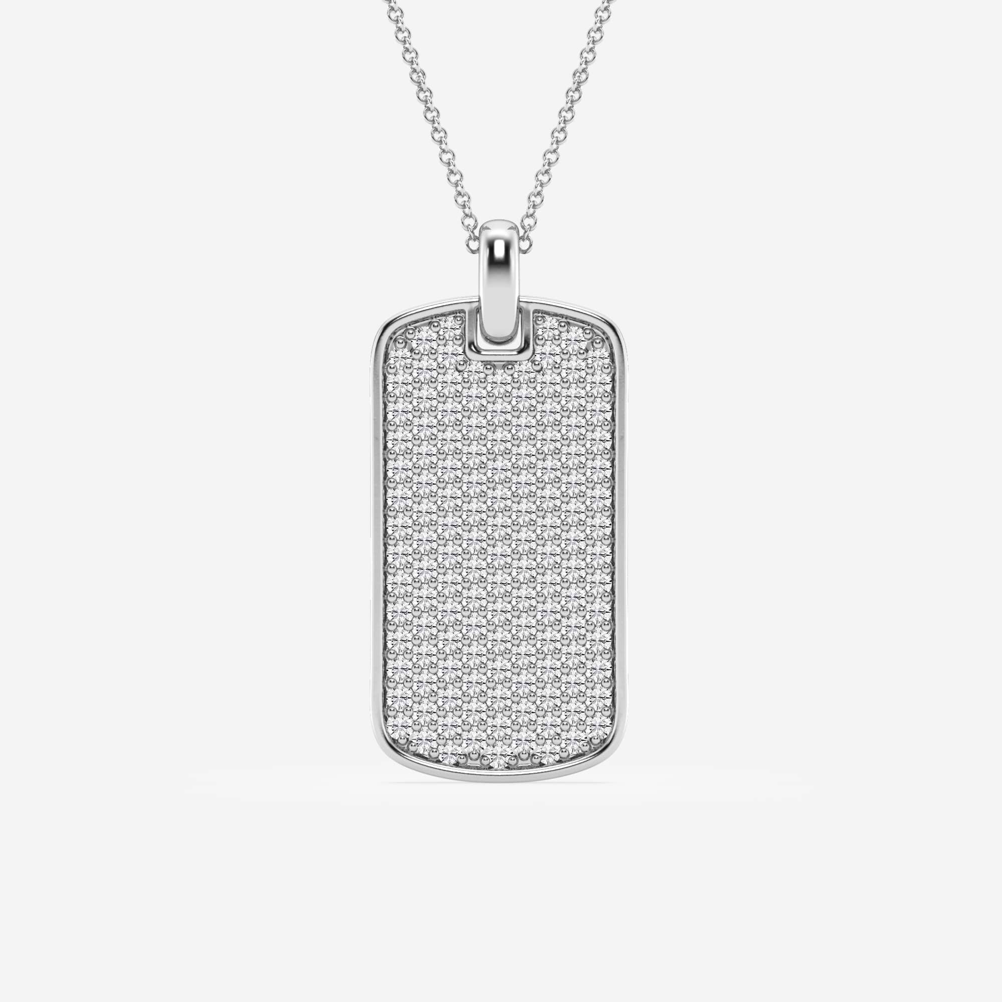 Canis Luxe Round Lab Grown Diamond Dog Tag Pendant