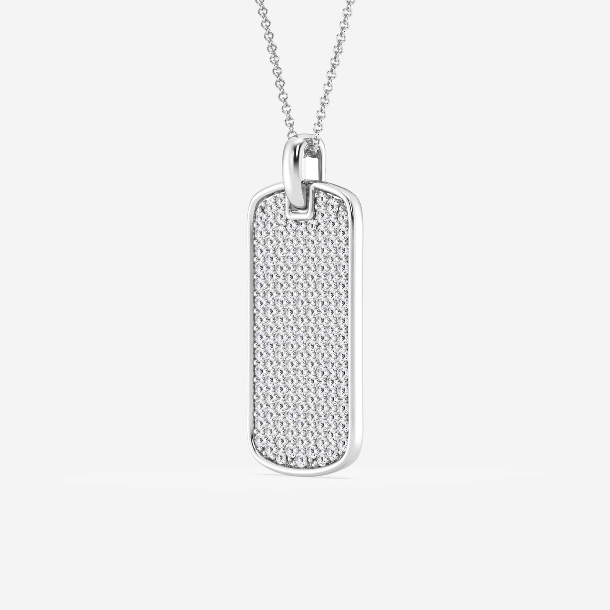Canis Luxe Round Lab Grown Diamond Dog Tag Pendant