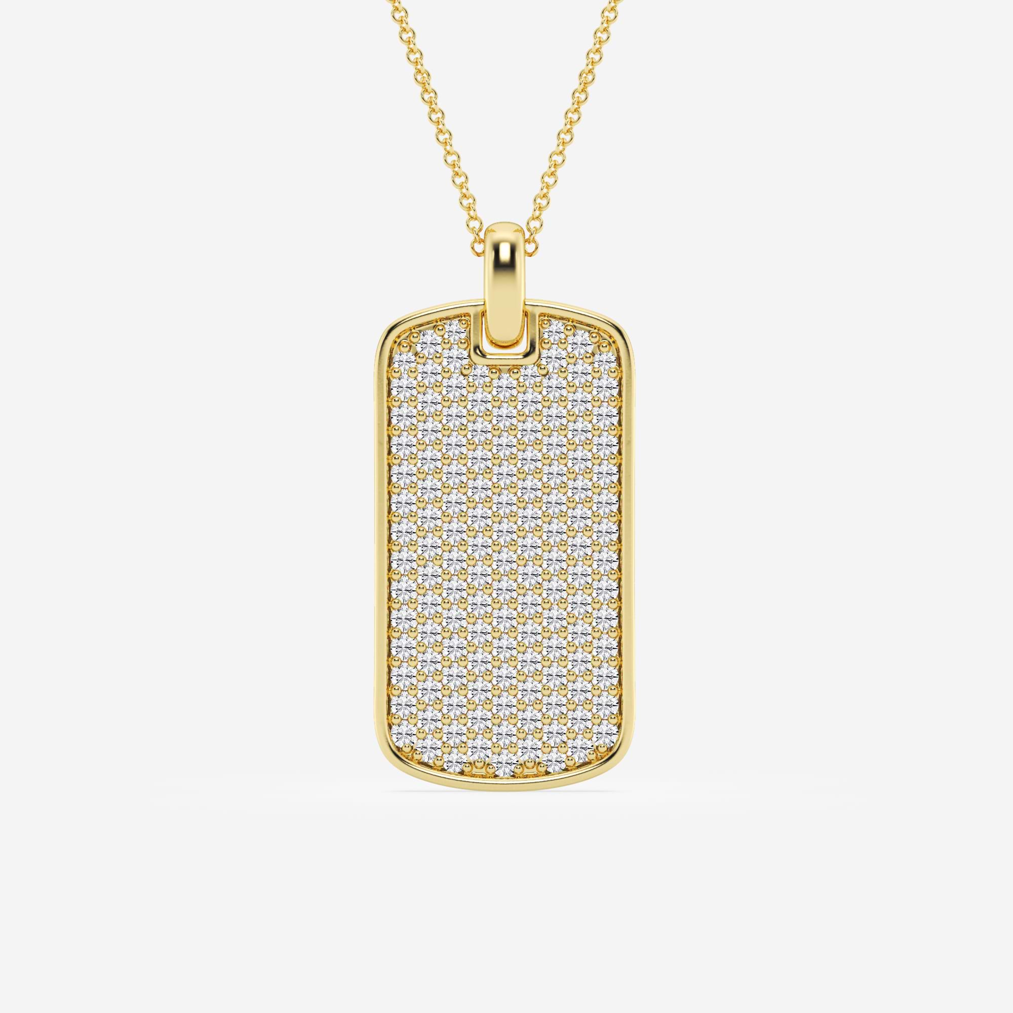 Canis Luxe Round Lab Grown Diamond Dog Tag Pendant