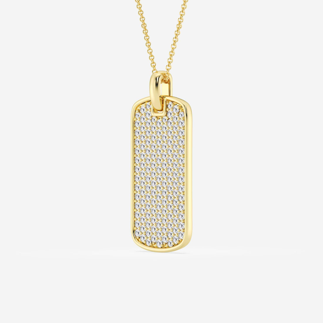 Canis Luxe Round Lab Grown Diamond Dog Tag Pendant