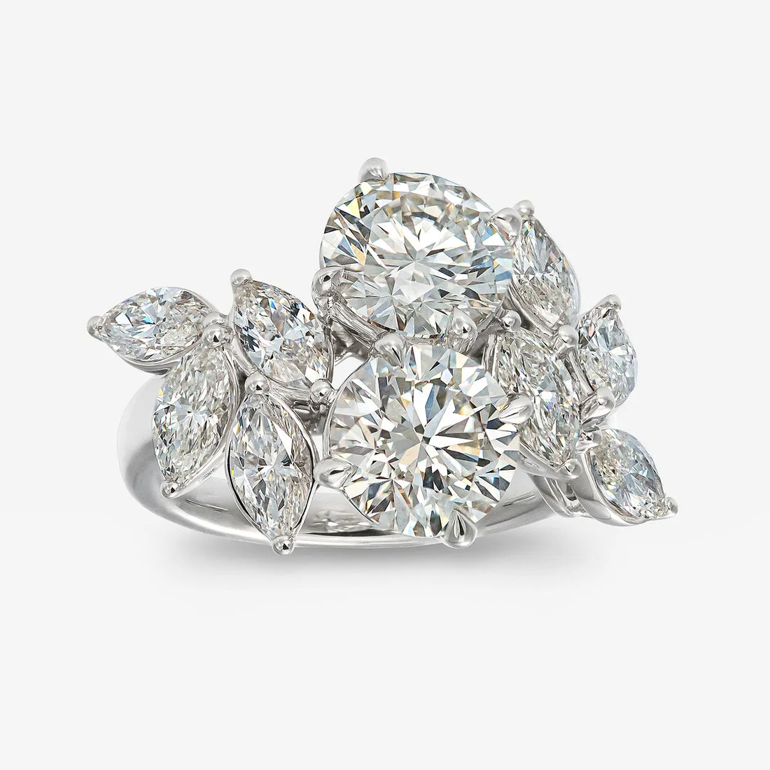 Osaka Inspired Multi Shape Lab Grown Diamond Floral Statement Ring
