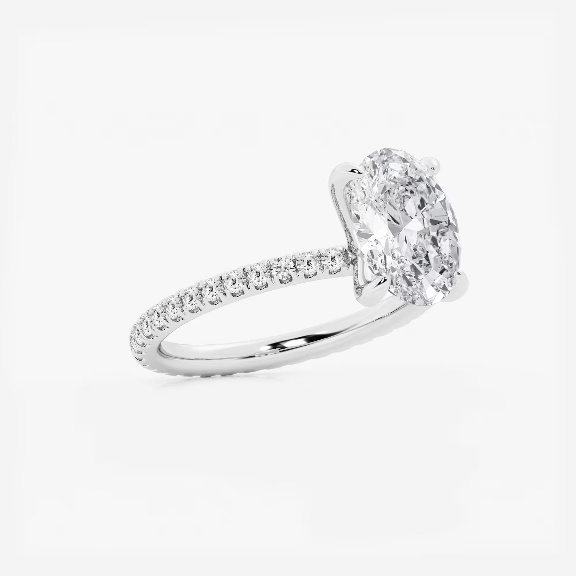 Oval Cut Lab-Grown Diamond Solitaire Engagement Ring with Twisted Rope Band