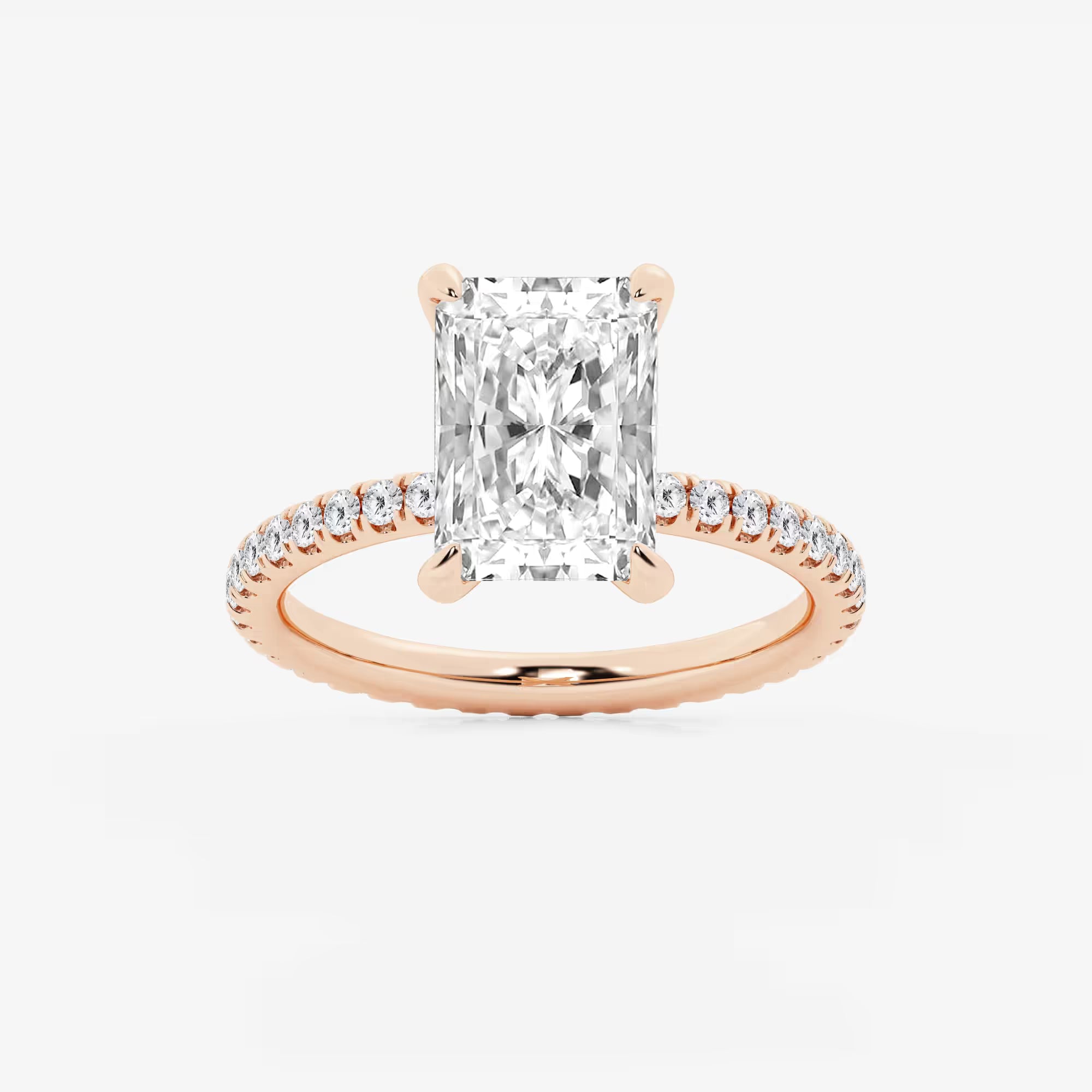Infinitya Radiant Lab-Grown Diamond Eternity Engagement Ring