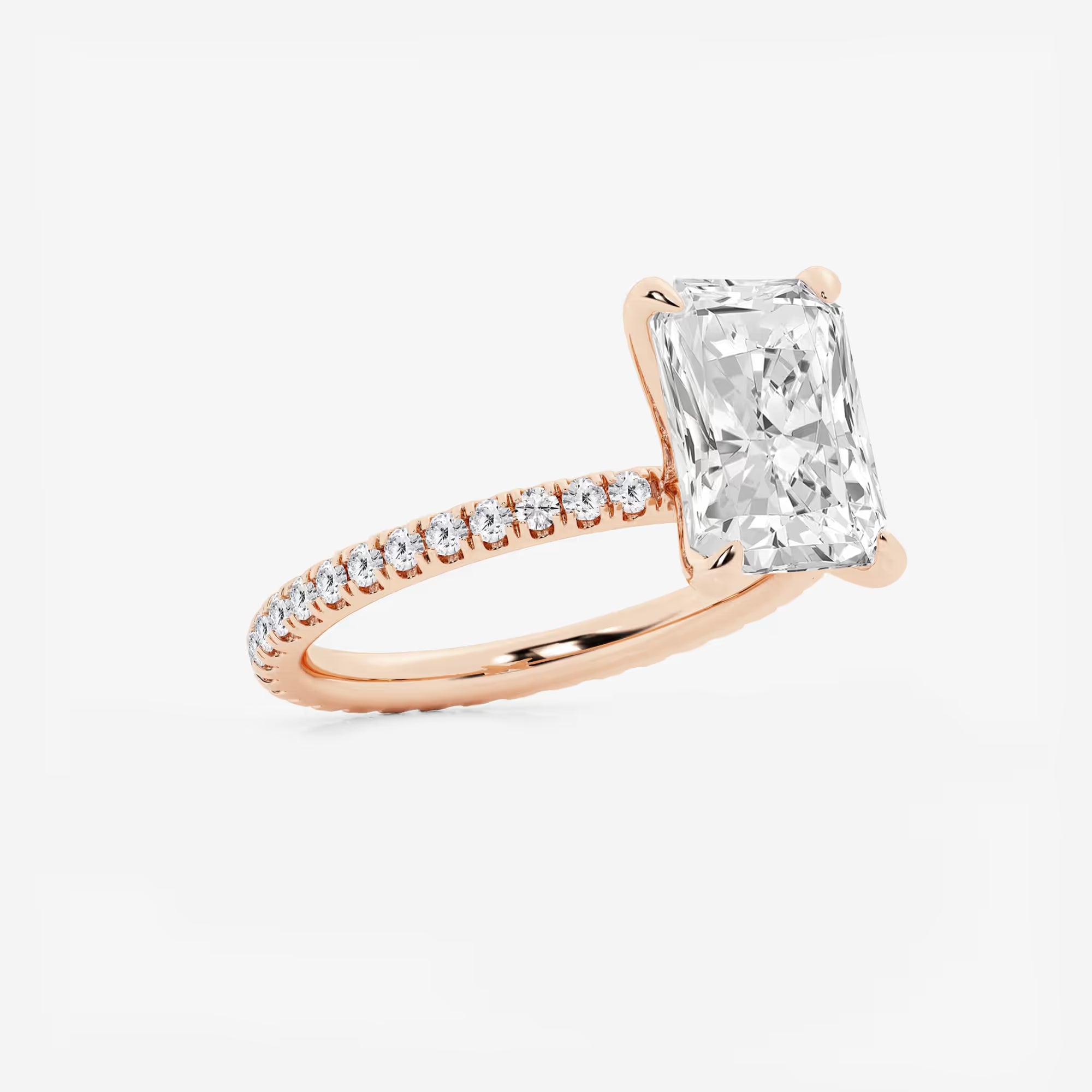 Infinitya Radiant Lab-Grown Diamond Eternity Engagement Ring