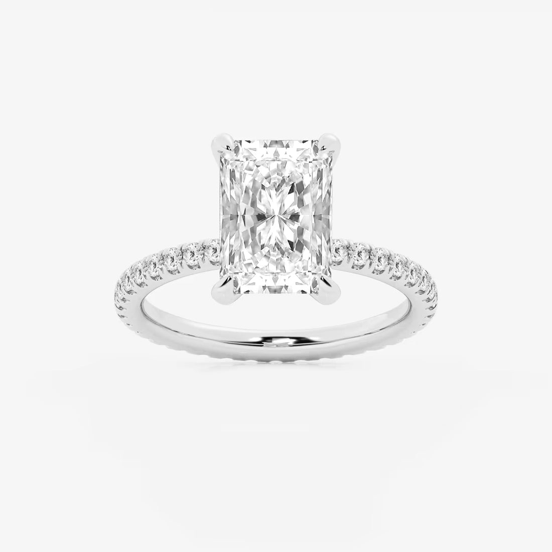 Infinitya Radiant Lab-Grown Diamond Eternity Engagement Ring