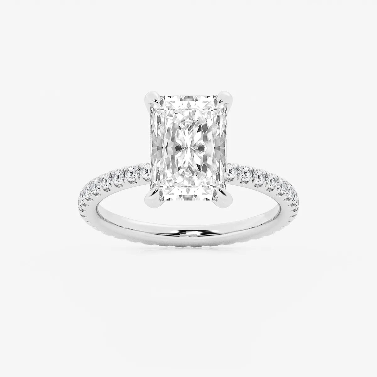 Infinitya Radiant Lab-Grown Diamond Eternity Engagement Ring