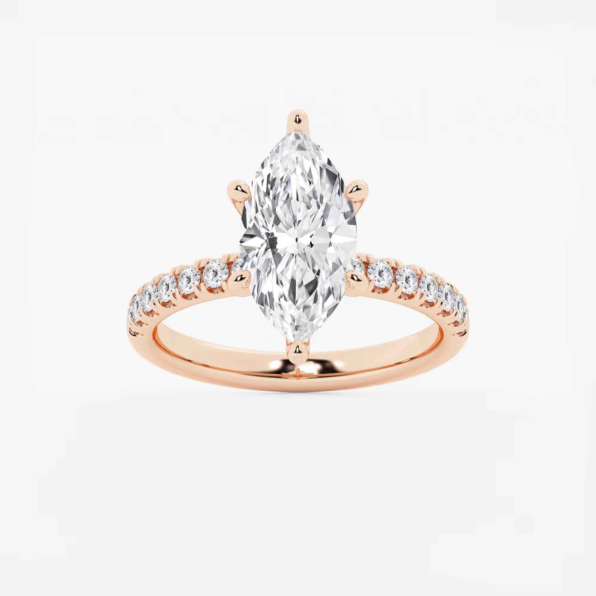 Aurora Marquise Lab-Grown Diamond Hidden Halo Engagement Ring