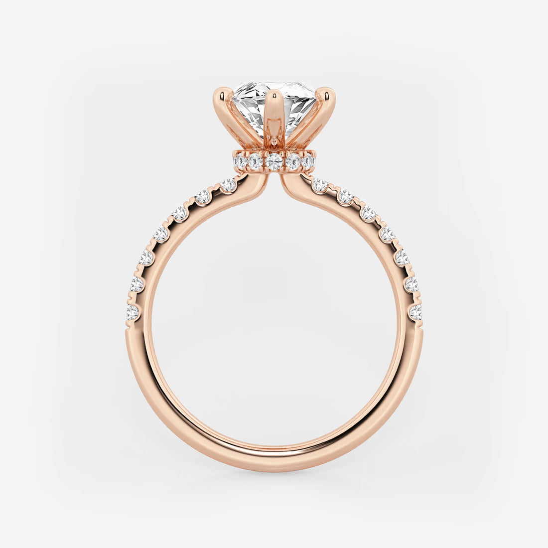 Aurora Marquise Lab-Grown Diamond Hidden Halo Engagement Ring