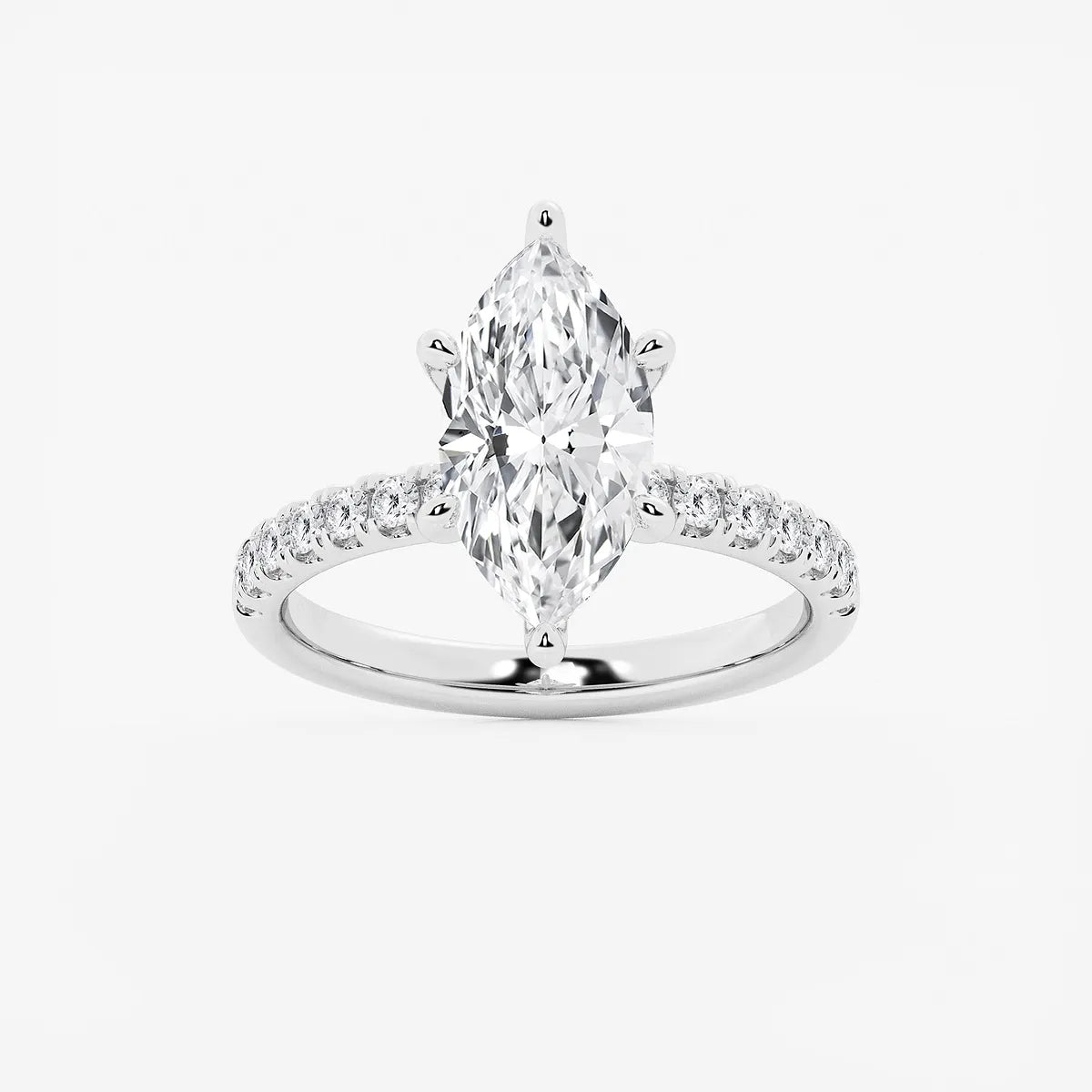 Aurora Marquise Lab-Grown Diamond Hidden Halo Engagement Ring