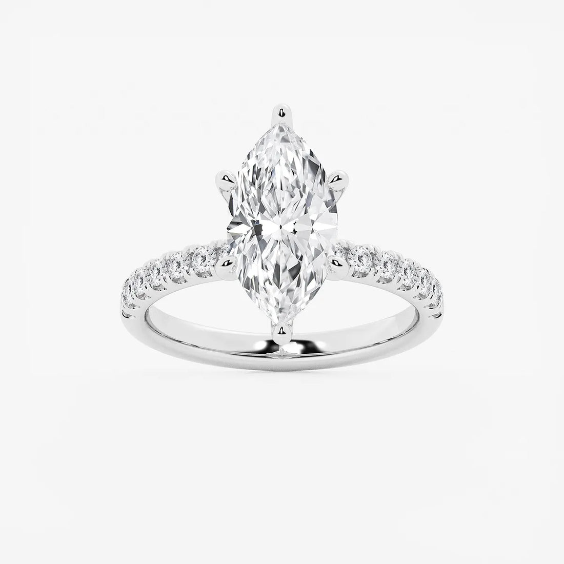 Aurora Marquise Lab-Grown Diamond Hidden Halo Engagement Ring