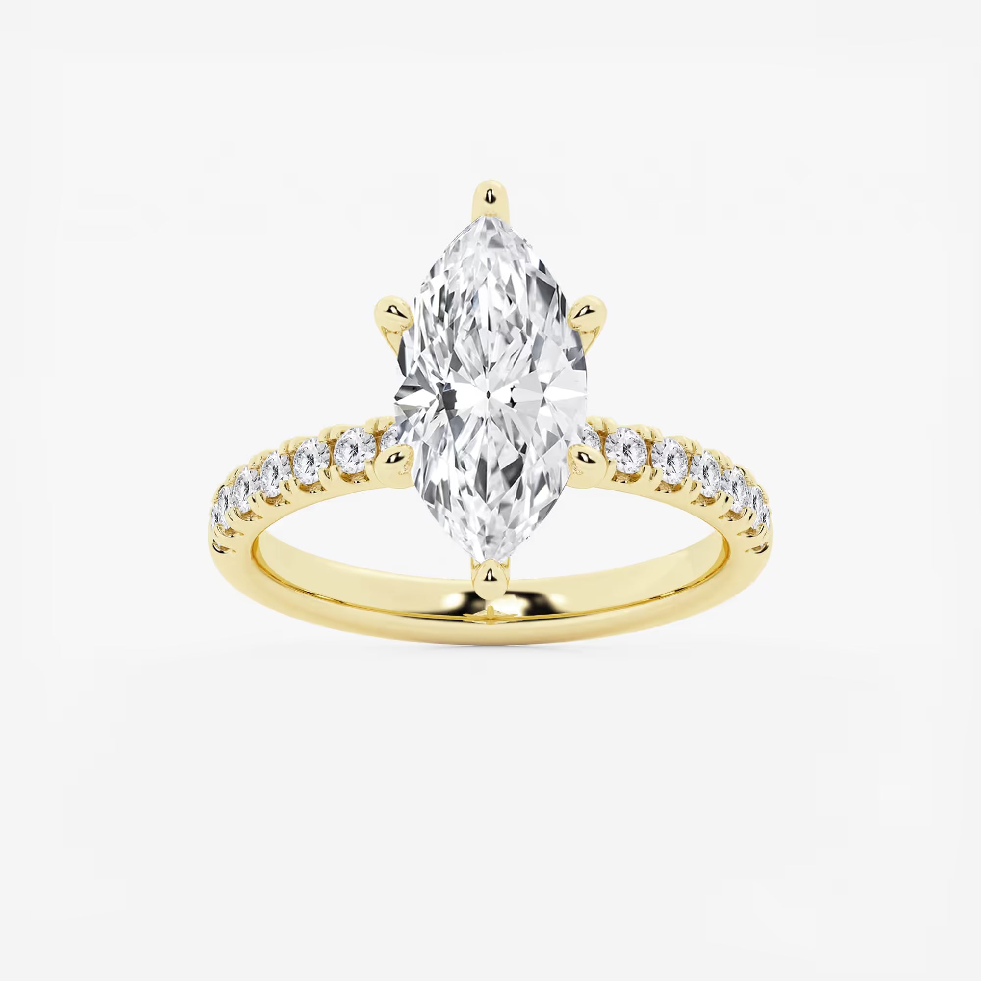 Aurora Marquise Lab-Grown Diamond Hidden Halo Engagement Ring