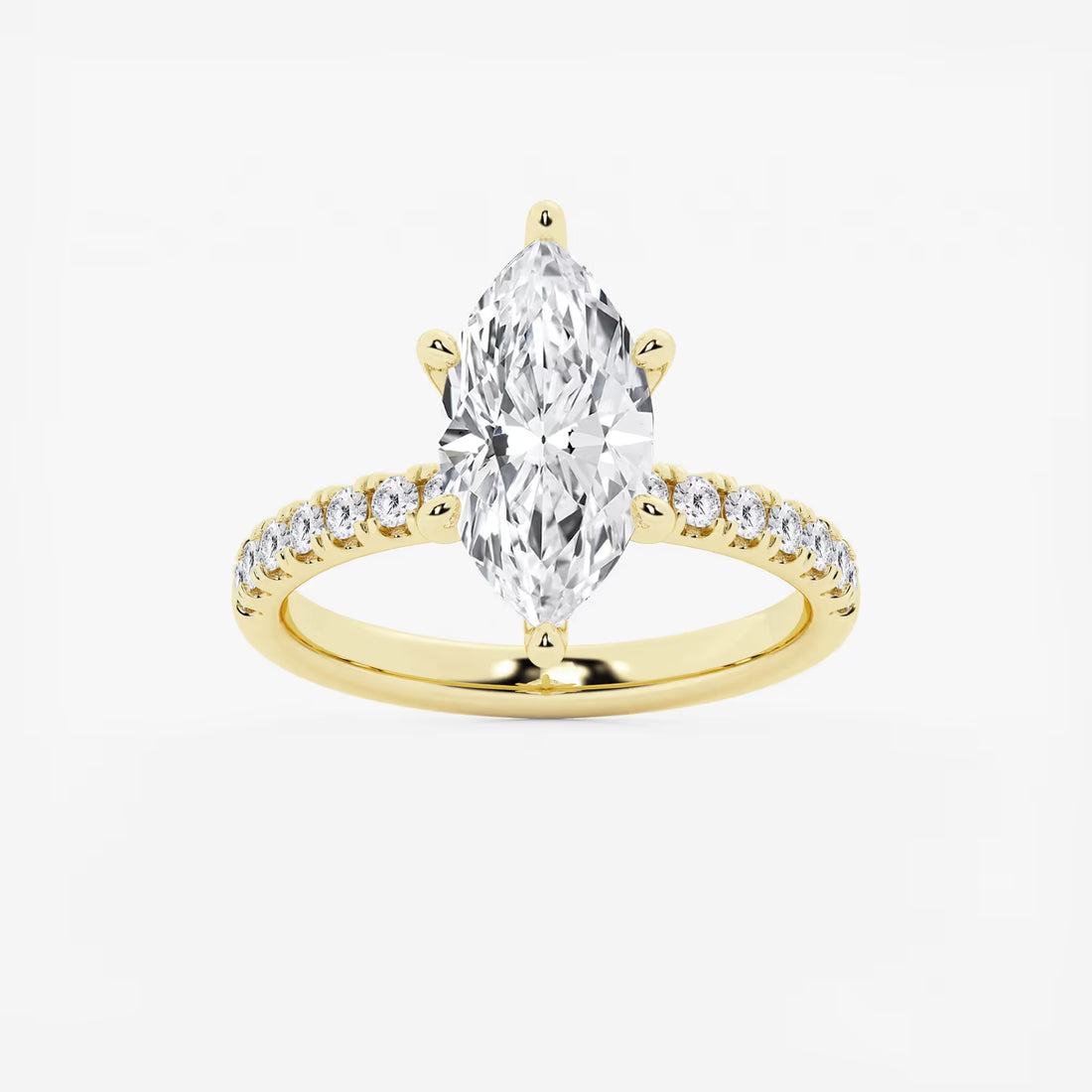 Aurora Marquise Lab-Grown Diamond Hidden Halo Engagement Ring
