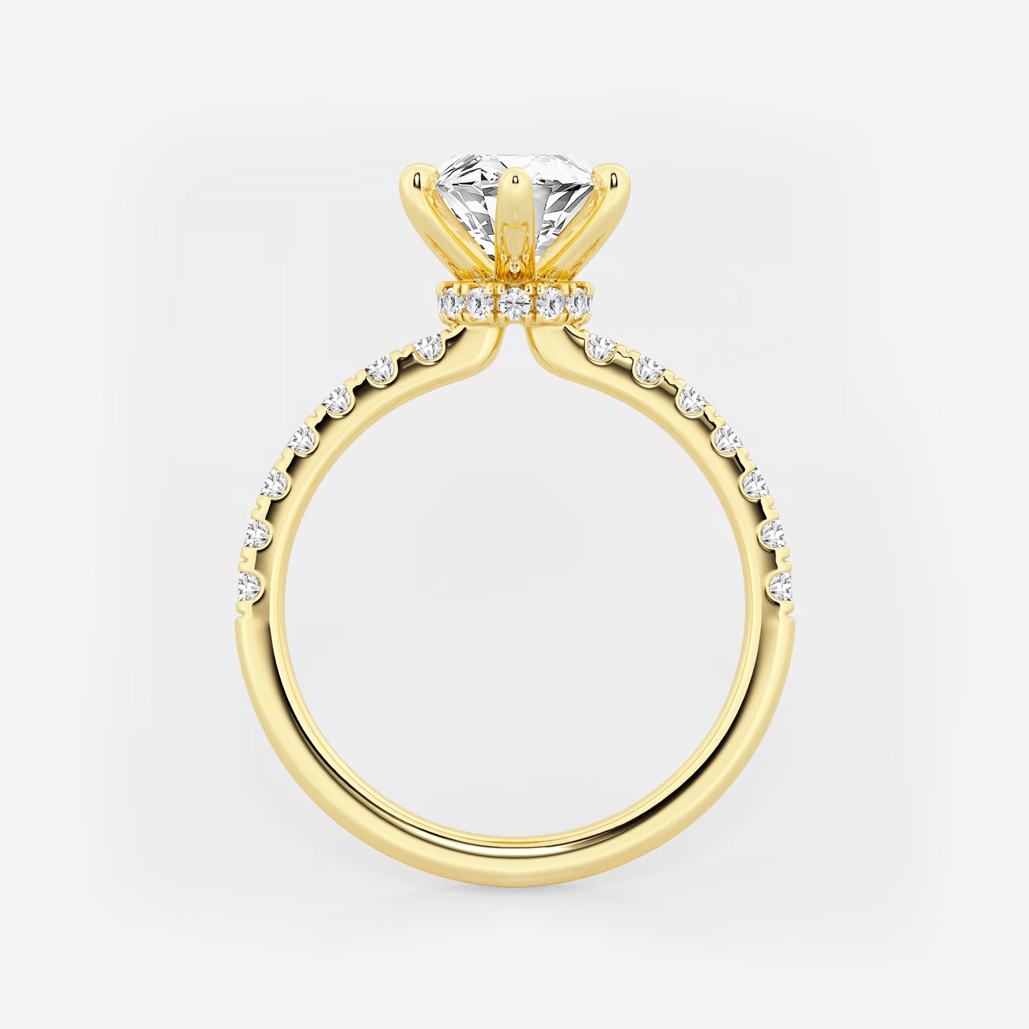 Aurora Marquise Lab-Grown Diamond Hidden Halo Engagement Ring