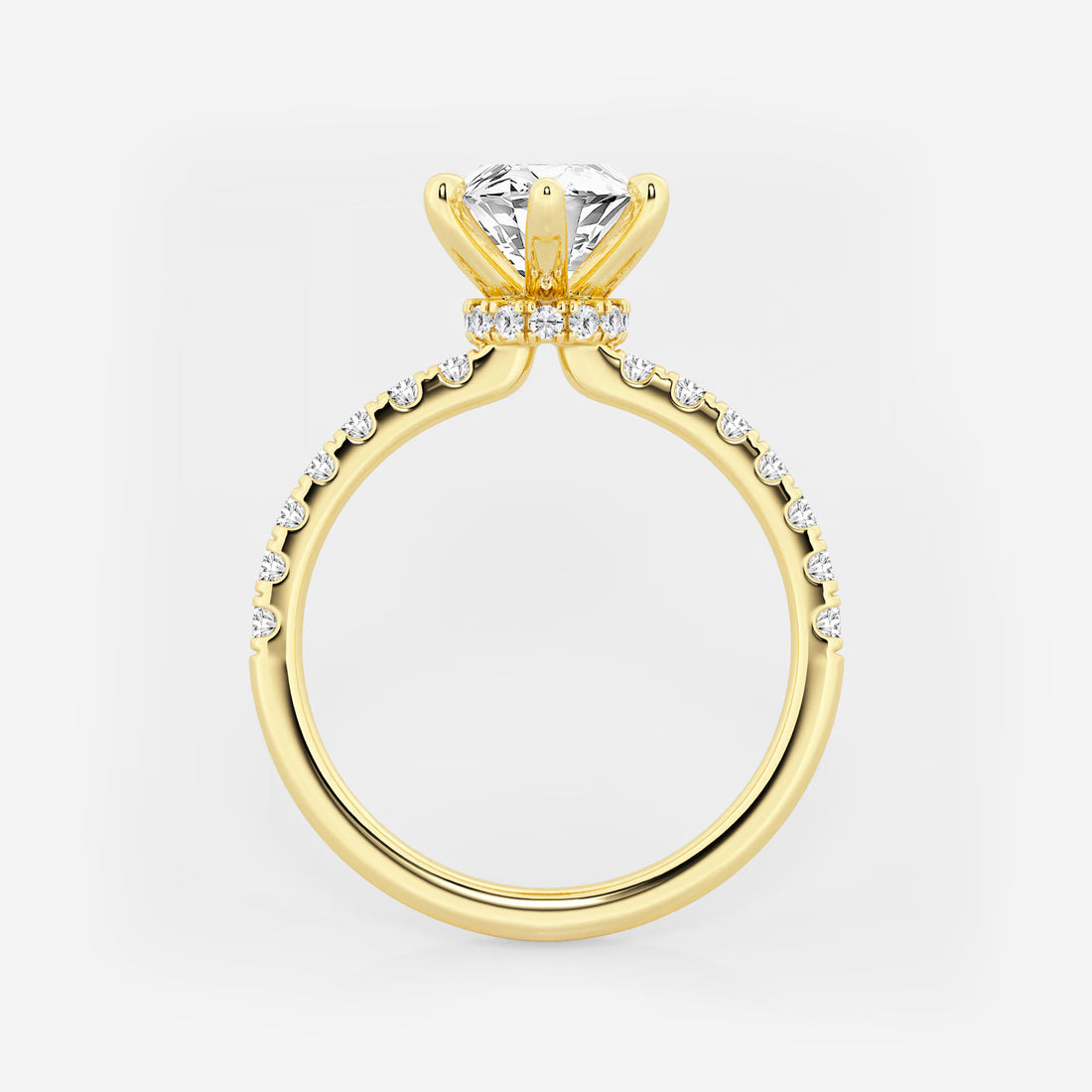 Aurora Marquise Lab-Grown Diamond Hidden Halo Engagement Ring
