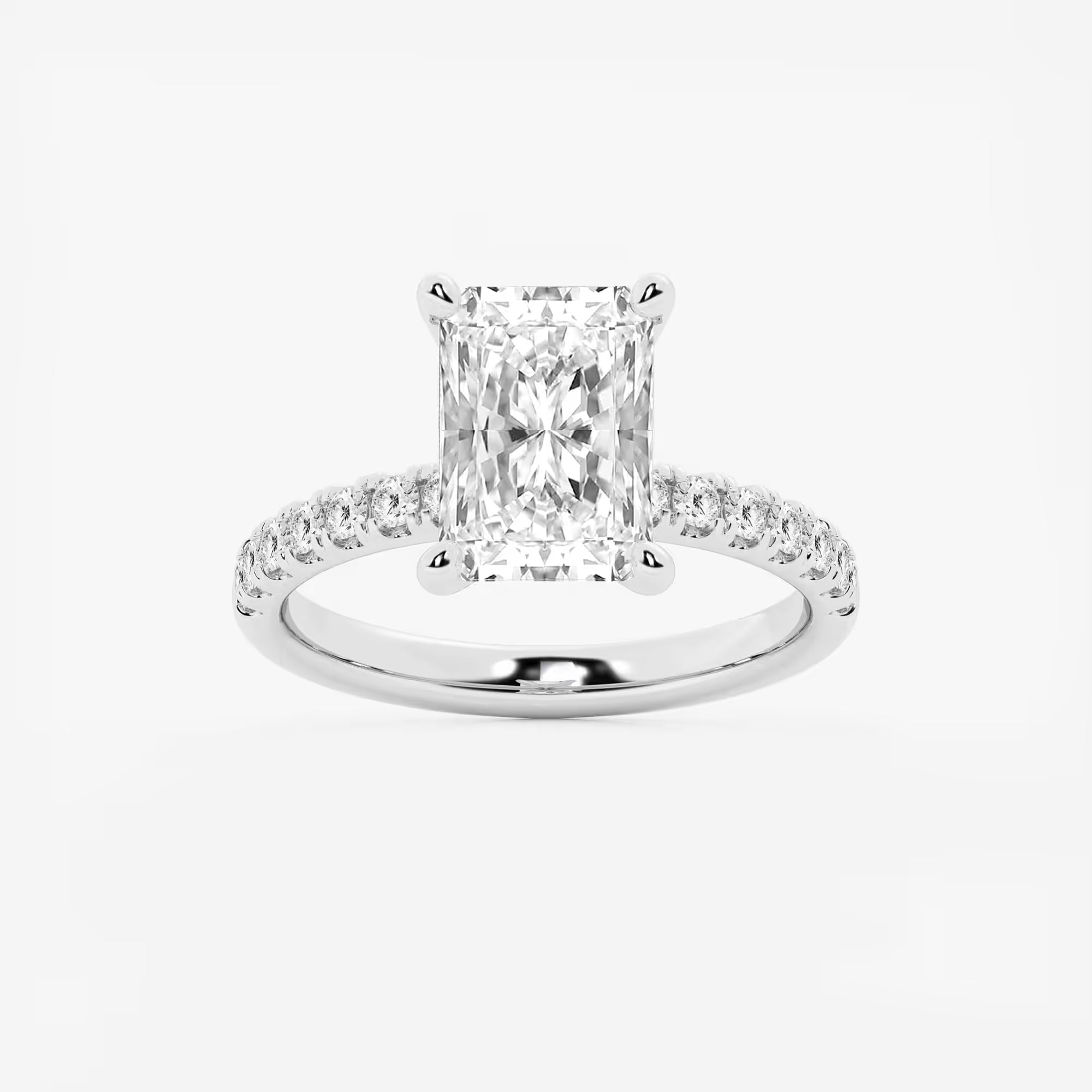 Rosavelle Radiant Lab-Grown Diamond Hidden Halo Engagement Ring