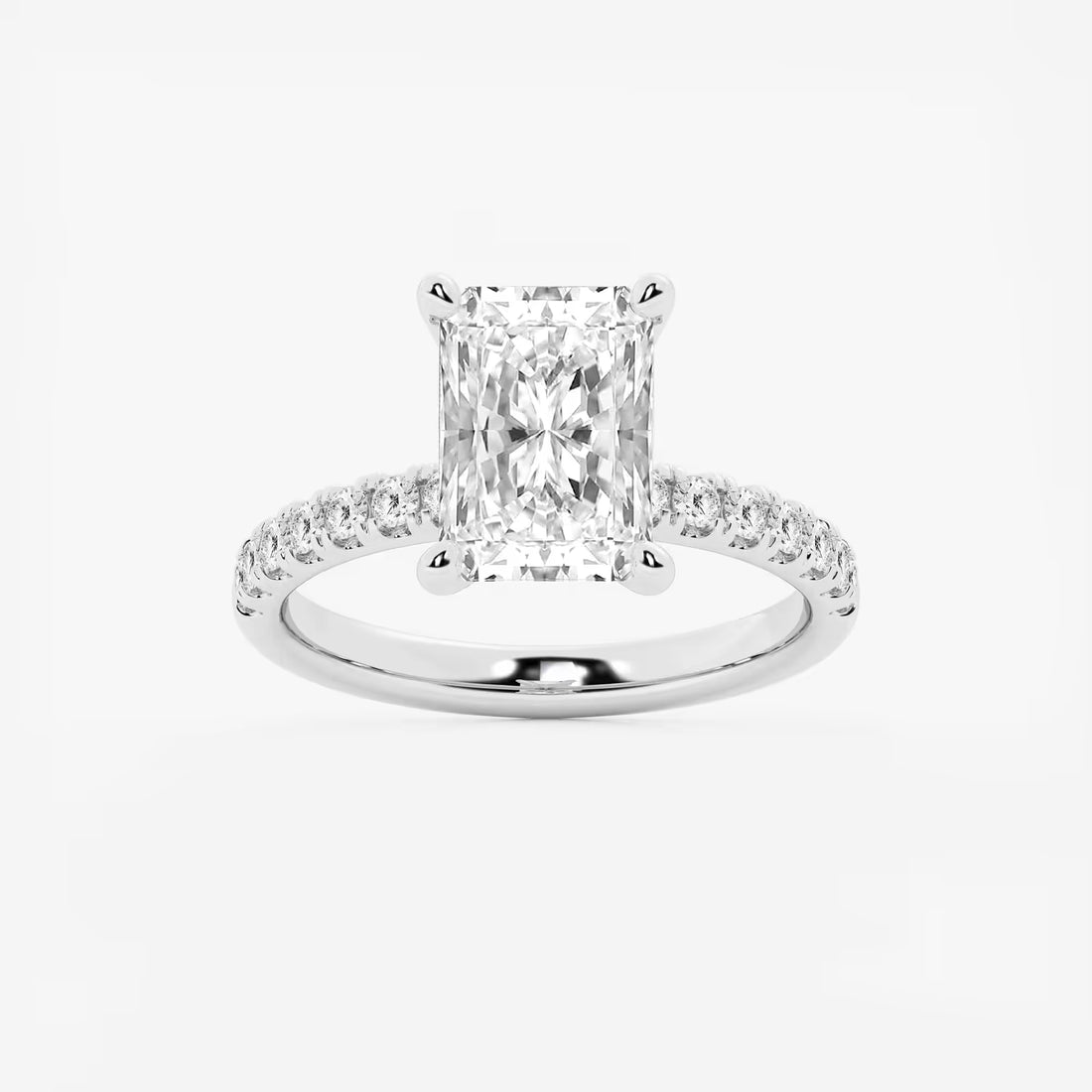 Rosavelle Radiant Lab-Grown Diamond Hidden Halo Engagement Ring