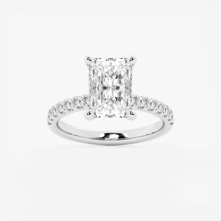 Rosavelle Radiant Lab-Grown Diamond Hidden Halo Engagement Ring