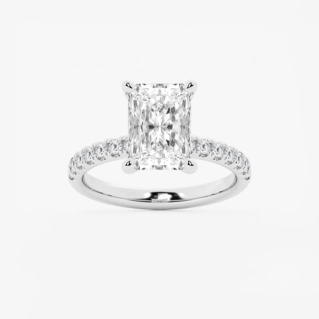 Rosavelle Radiant Lab-Grown Diamond Hidden Halo Engagement Ring