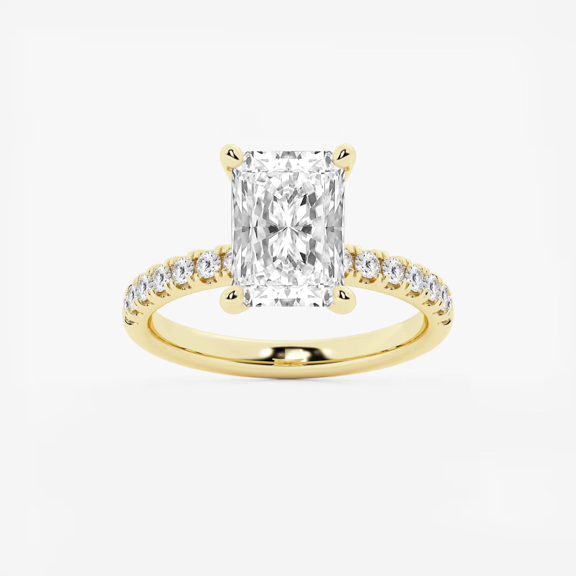 Rosavelle Radiant Lab-Grown Diamond Hidden Halo Engagement Ring
