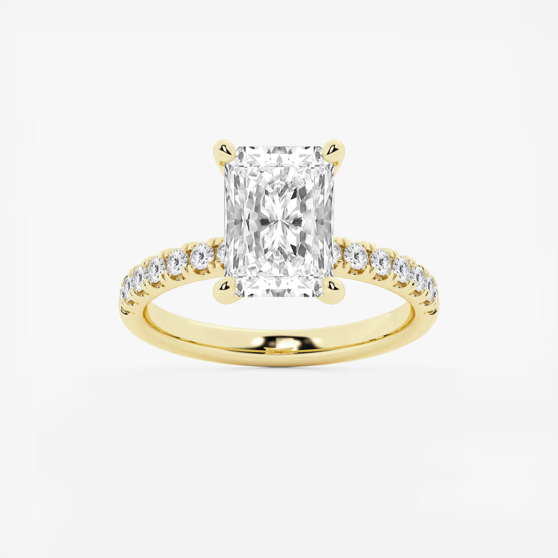 Rosavelle Radiant Lab-Grown Diamond Hidden Halo Engagement Ring