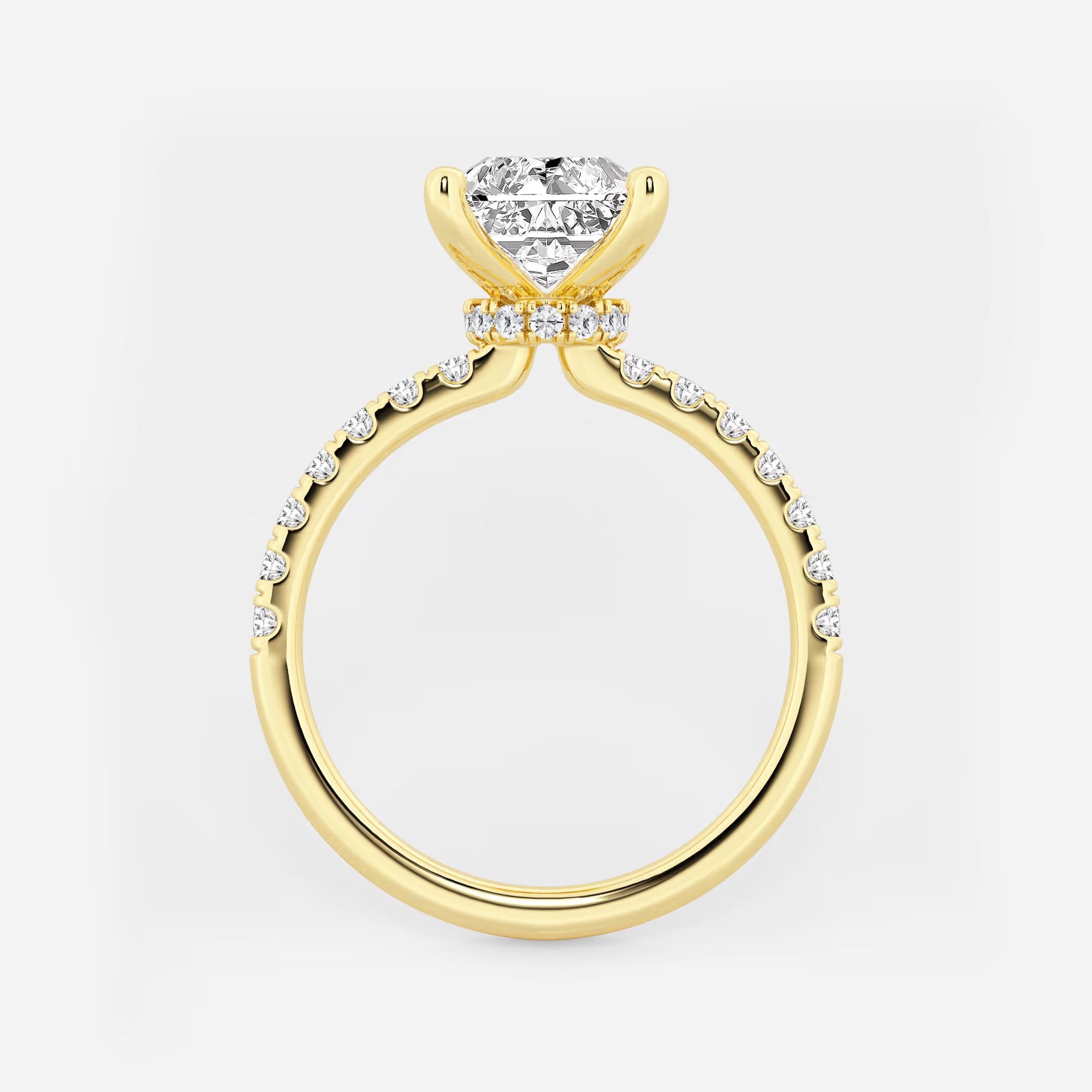 Rosavelle Radiant Lab-Grown Diamond Hidden Halo Engagement Ring