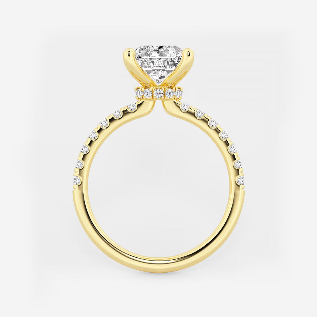 Rosavelle Radiant Lab-Grown Diamond Hidden Halo Engagement Ring