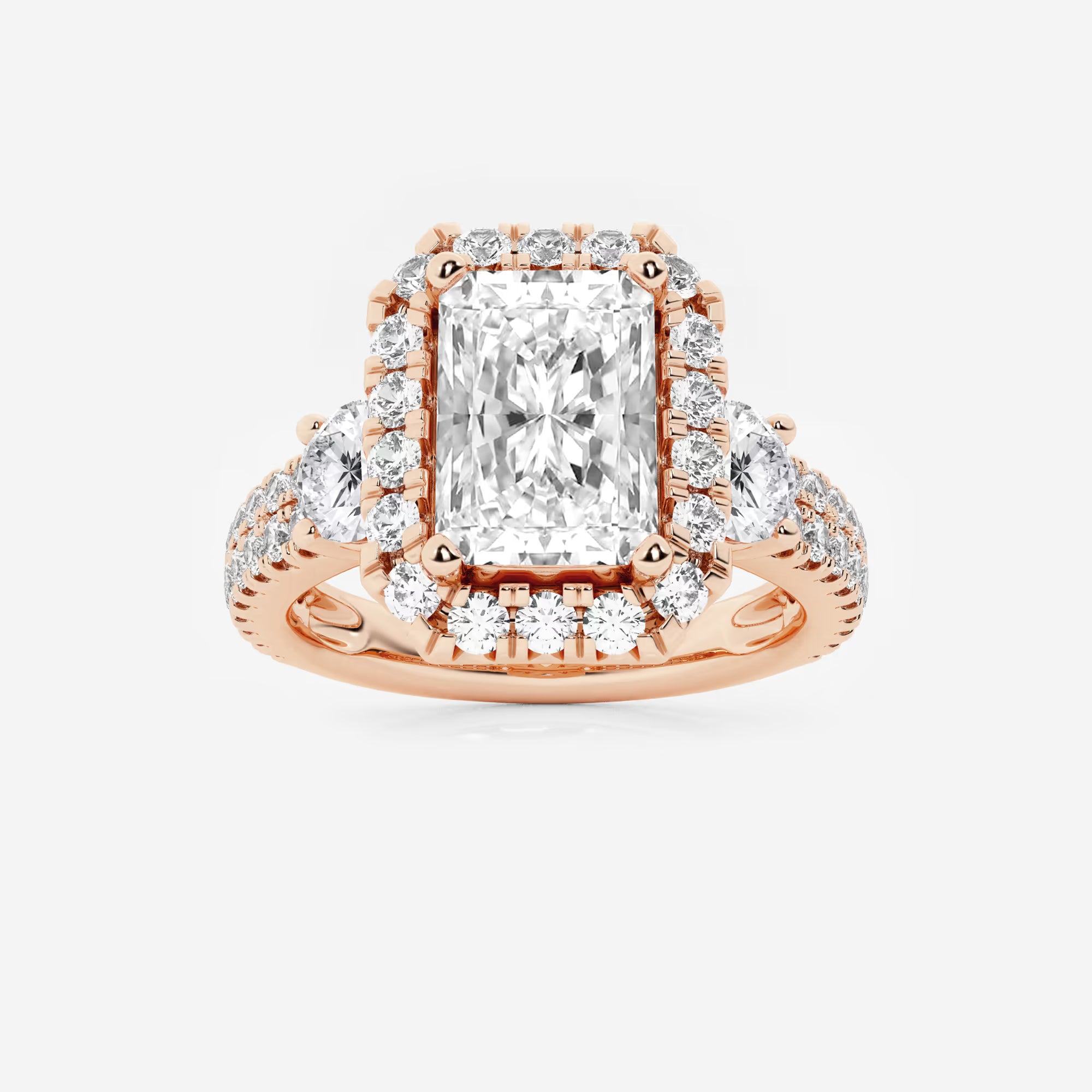 Elaria Radiant Lab-Grown Diamond Halo Engagement Ring