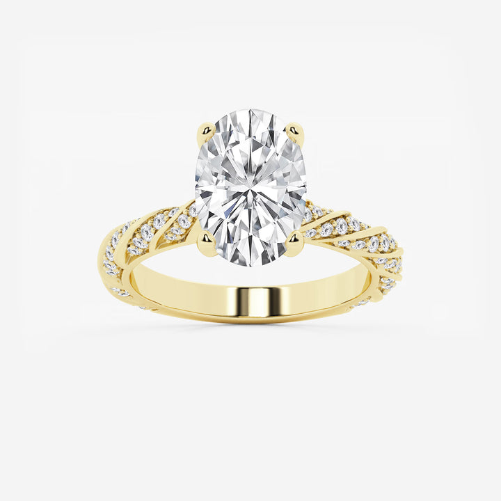 Aurielle Oval Cut Lab-Grown Diamond Ribbon Engagement Ring